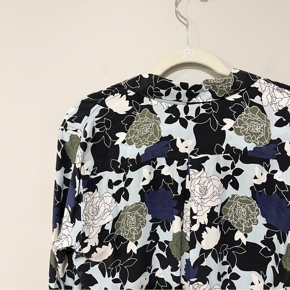 Equipment Daphne Button Down Blouse In Cool Breeze Multi - Picture 9 of 10